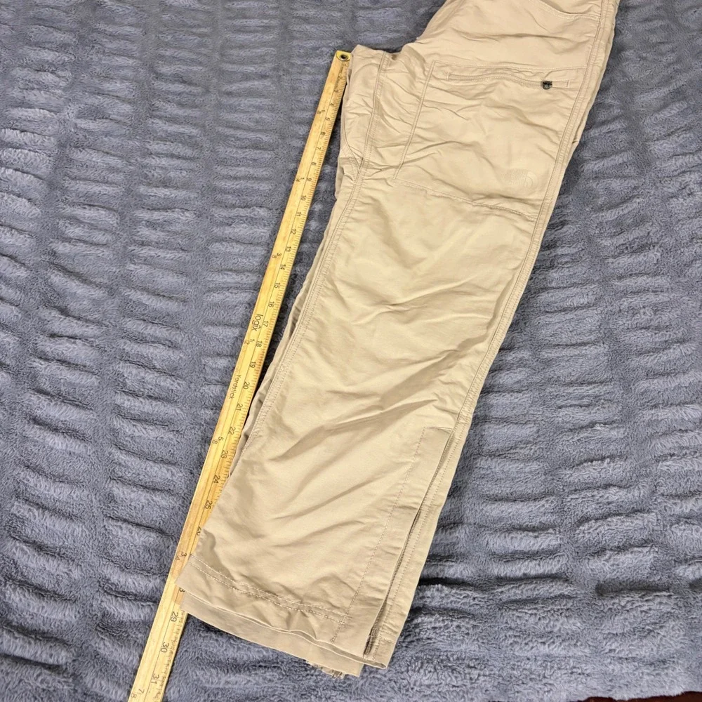 The North Face Mens 30 Regular Khaki Nylon Hiking Cargo Pants Tan AT231